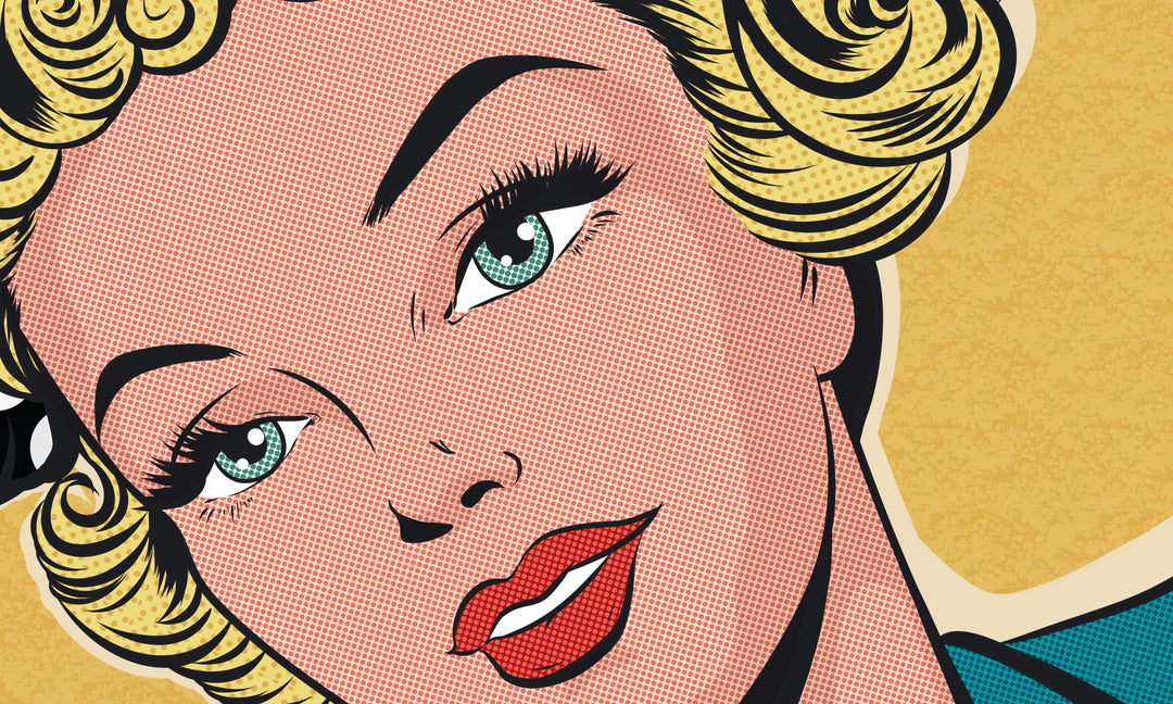Pop Art Retro Style Mural Wallpaper with Vibrant Colours and Comic Theme