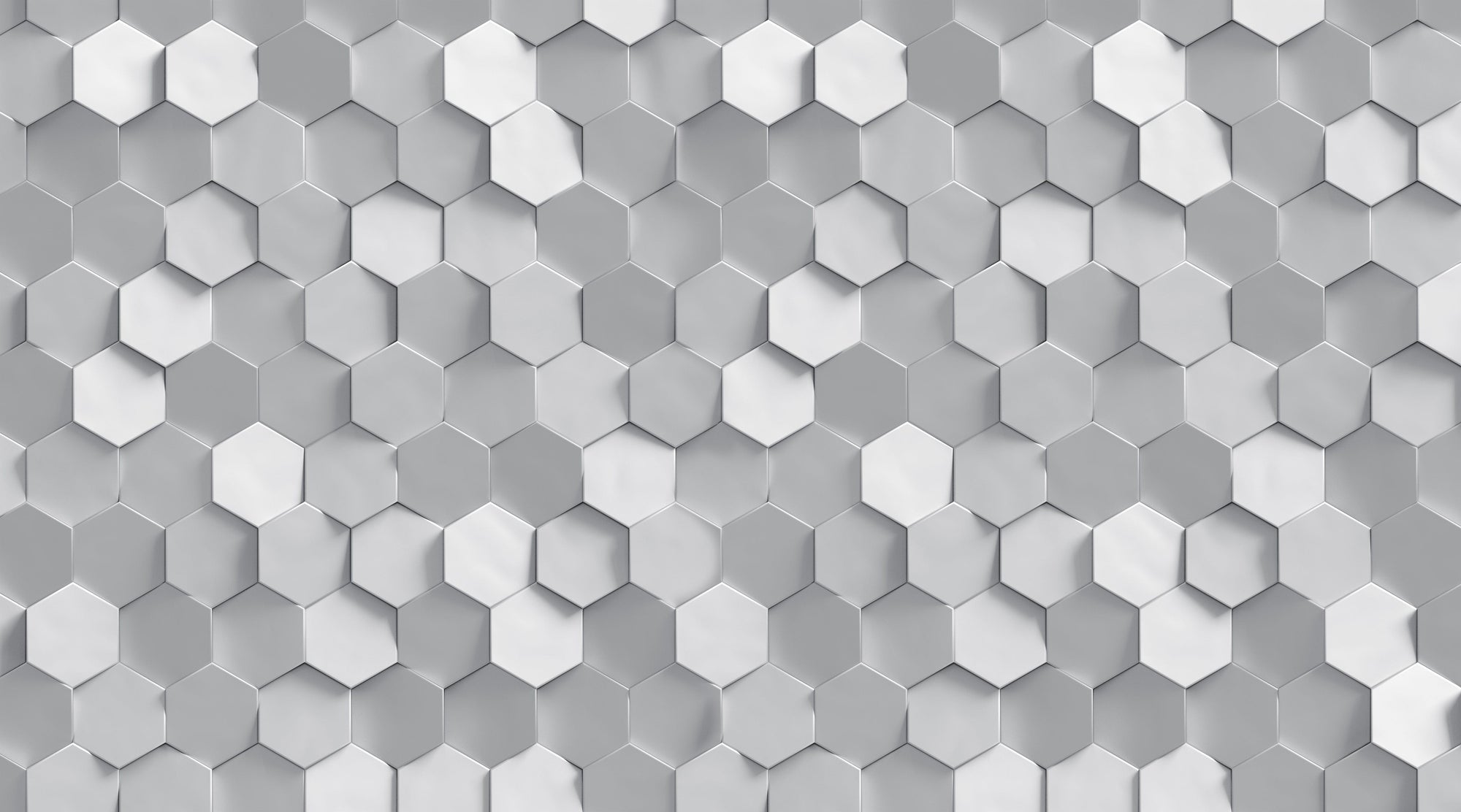 Modern Grey Hexagonal Geometric Pattern Wallpaper for Contemporary Interiors