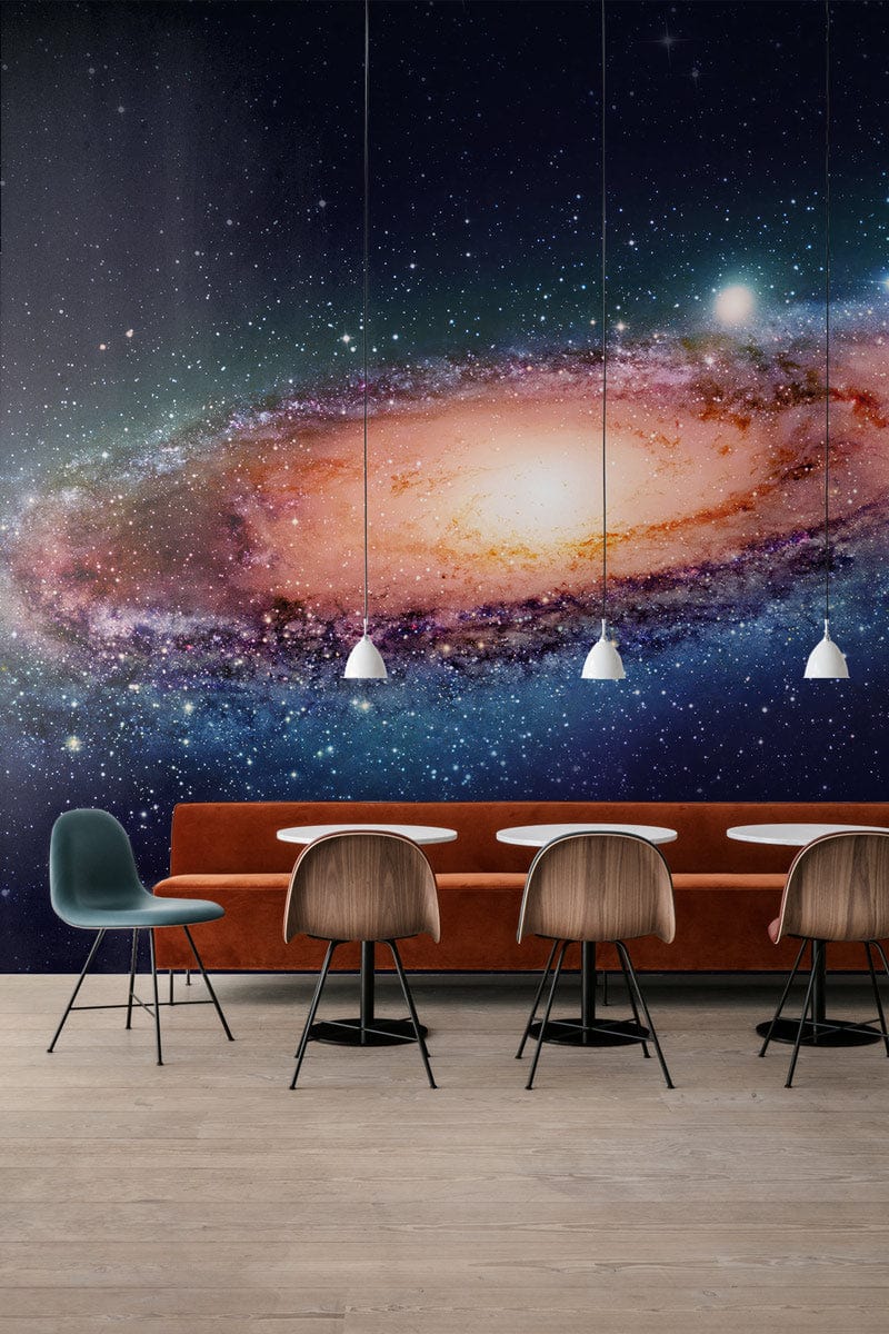 Luminous Spiral Galaxy Mural Wallpaper
