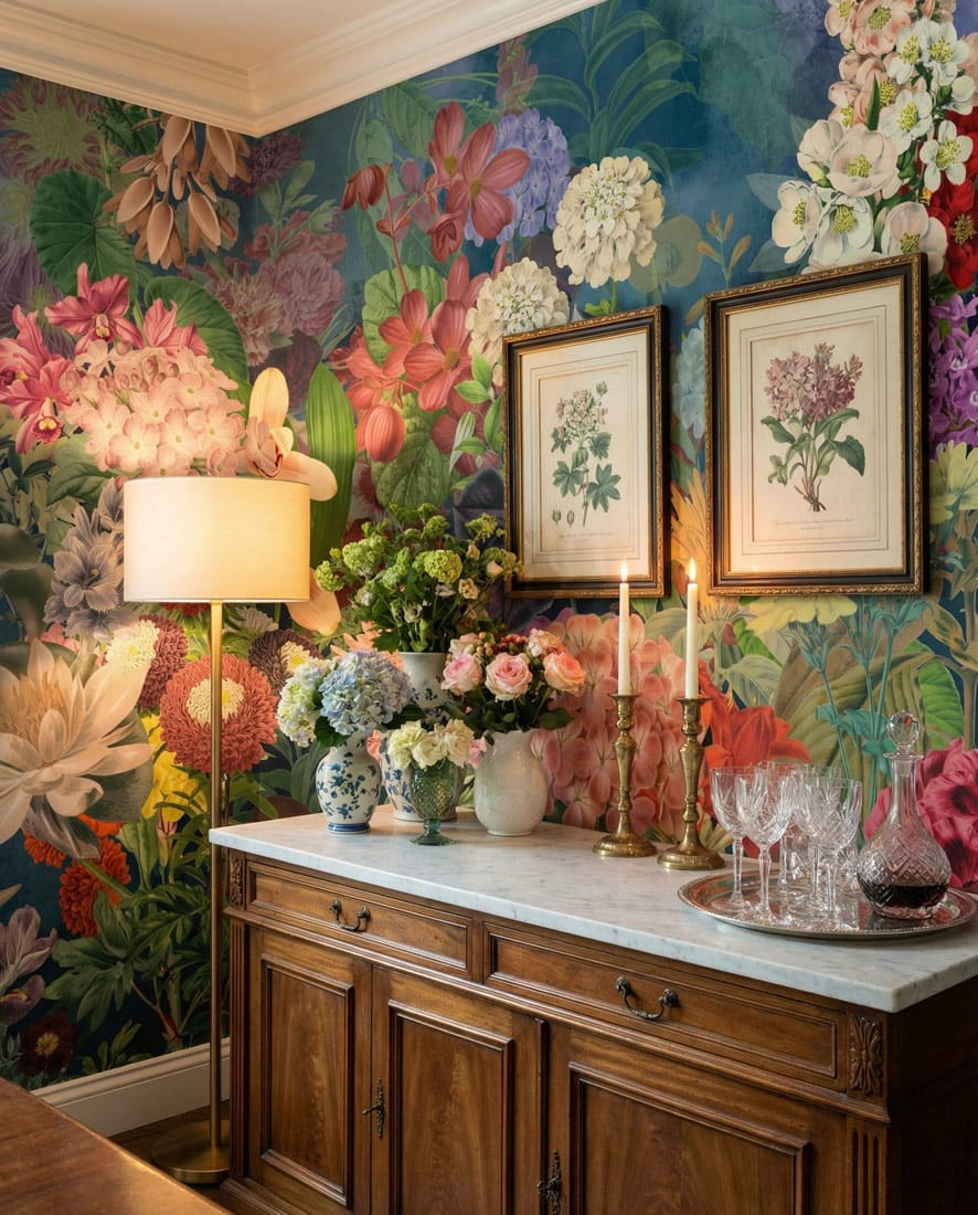 Mixture Flower Wallpaper Mural