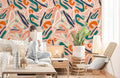 Colorful Abstract Organic Pattern Mural Wallpaper