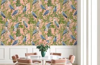 Jungle Herons Wallpaper Mural