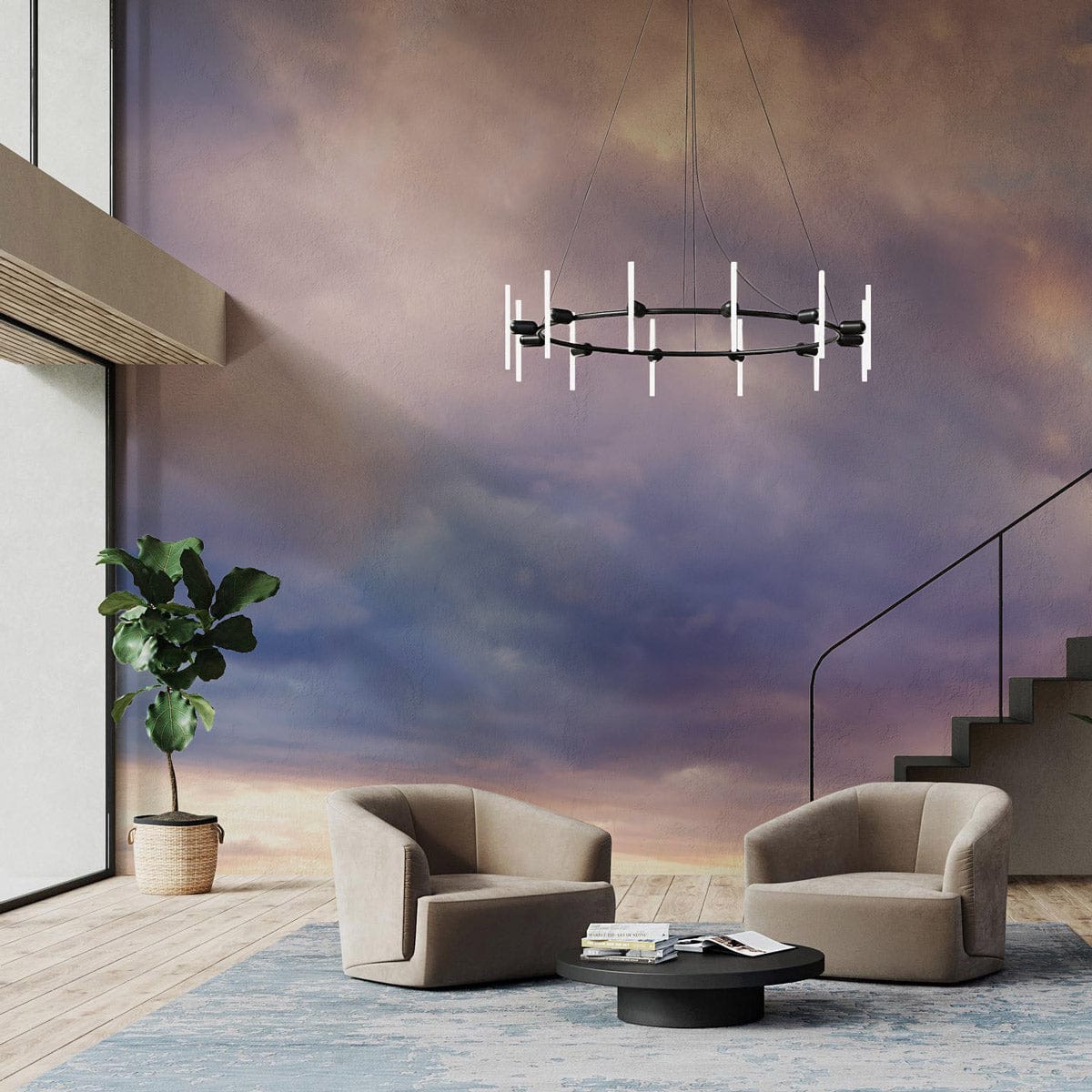 Twilight Cloudscape Mural Wallpaper