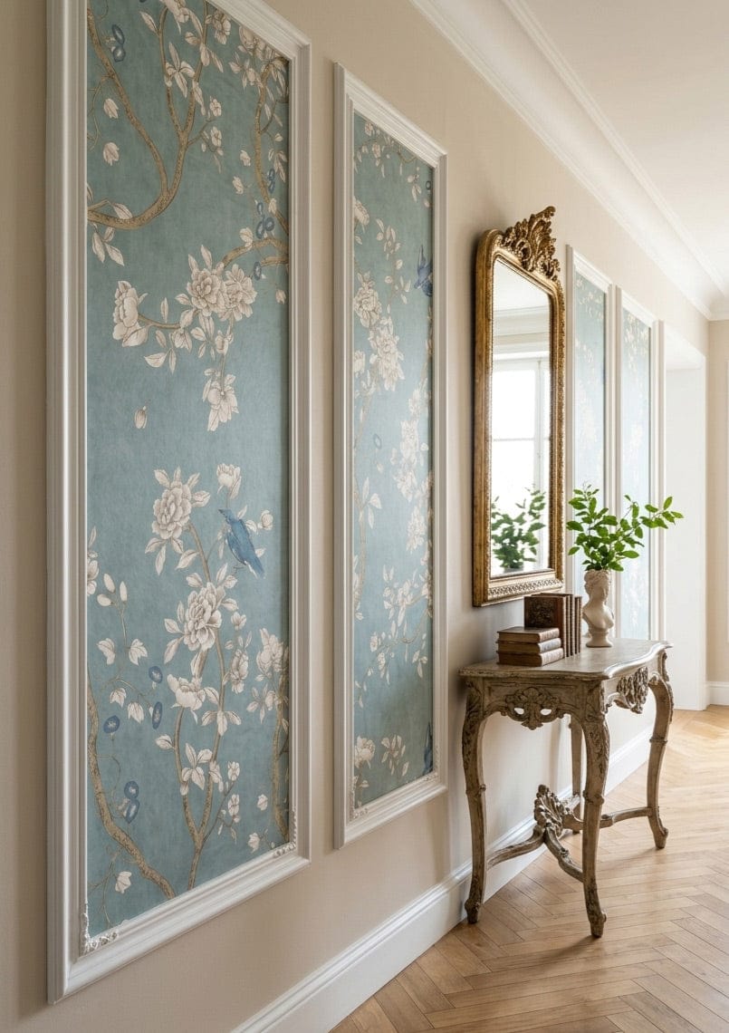 Elegant Blossom & Bluebird Garden Wallpaper