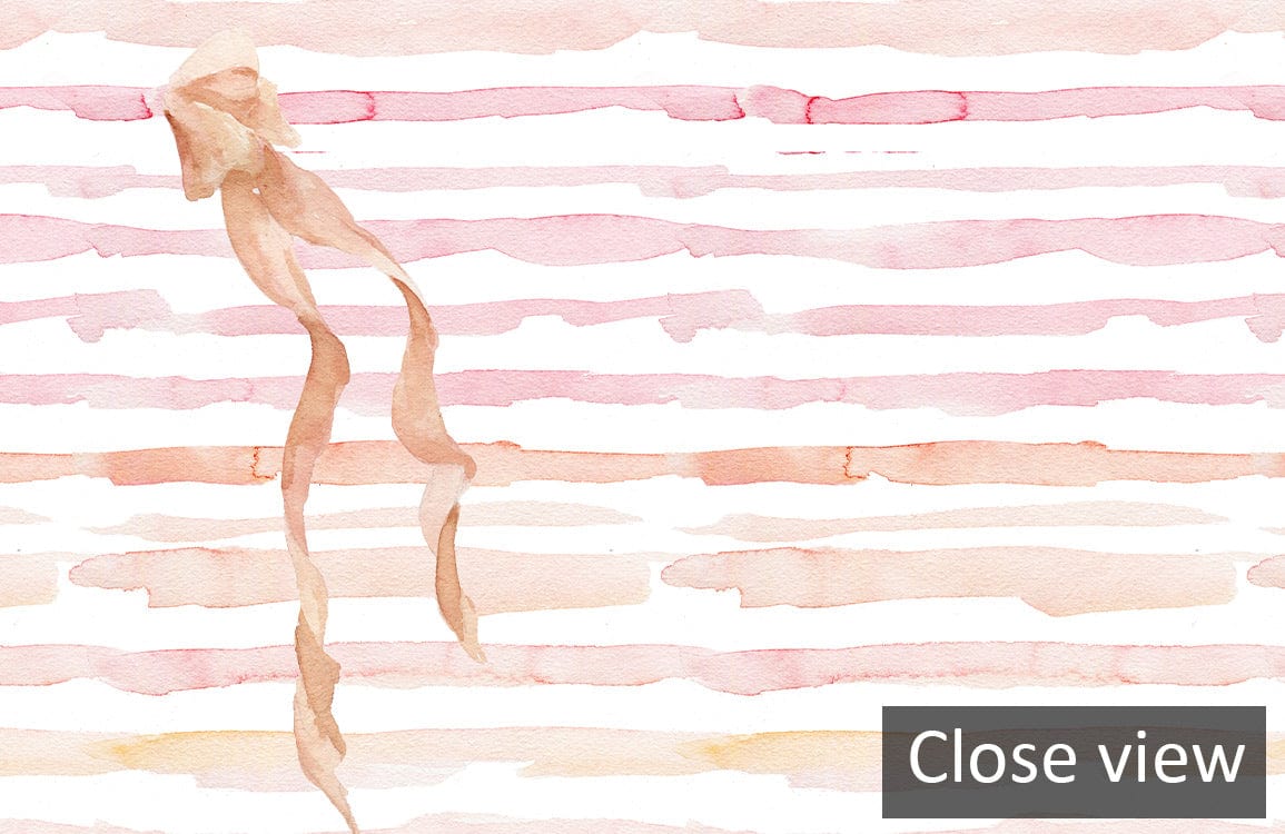 Tropical Monkey Bliss Watercolour Wallpaper in soft pastels, close view, showcasing sunset tones.