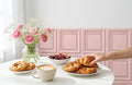 Blush Pink Classic Panel Wallpaper