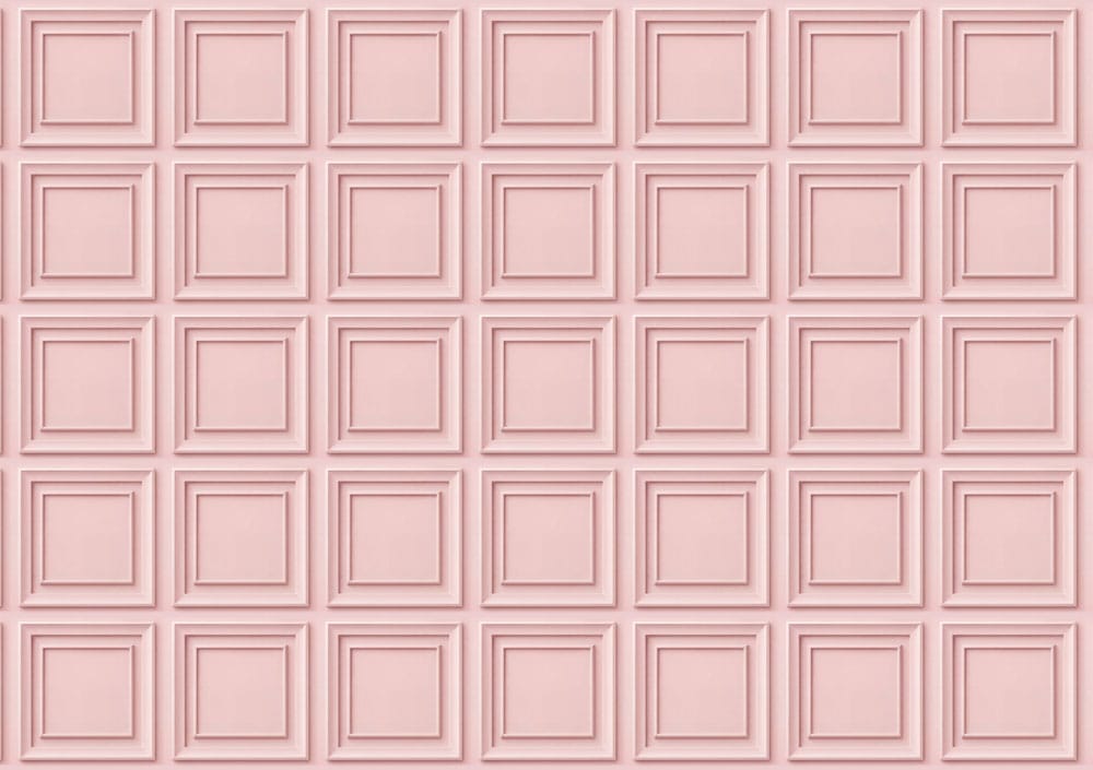 Blush Pink Classic Panel Wallpaper