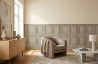 Classic Square Panel Wainscoting Wallpaper