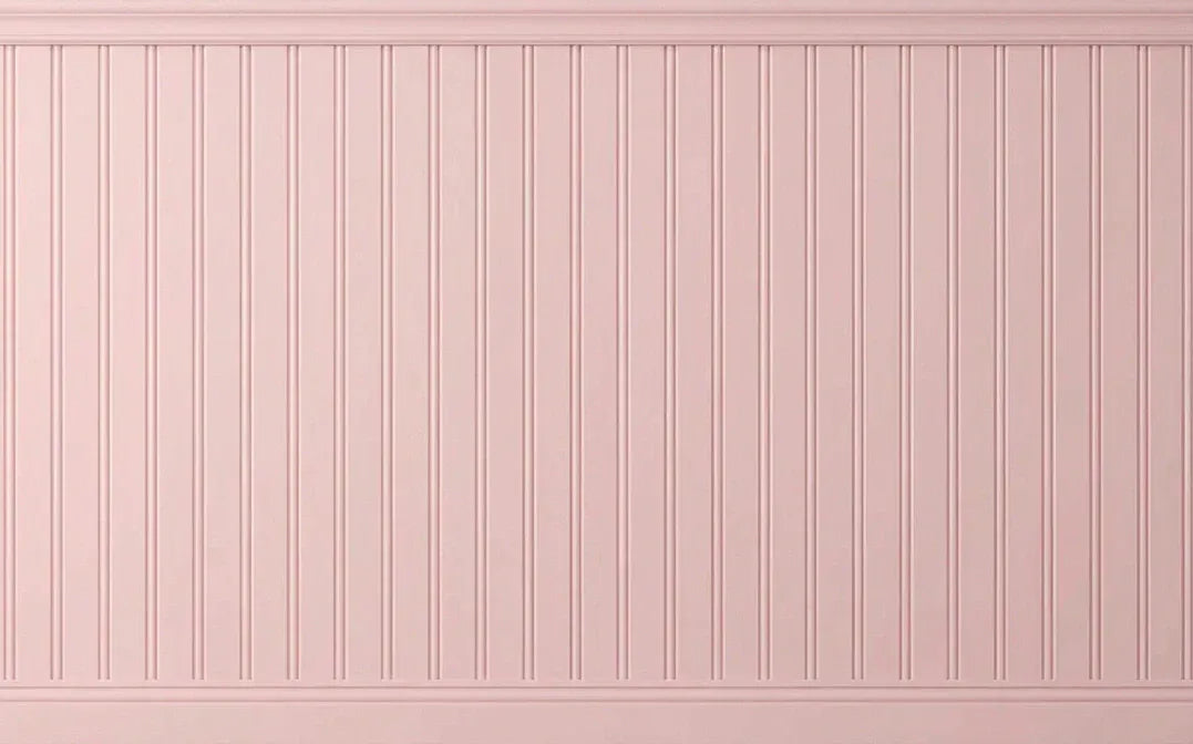 Blush Pink Beadboard Panel Wallpaper
