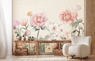 Scandinavian Bouquet Wallpaper Mural