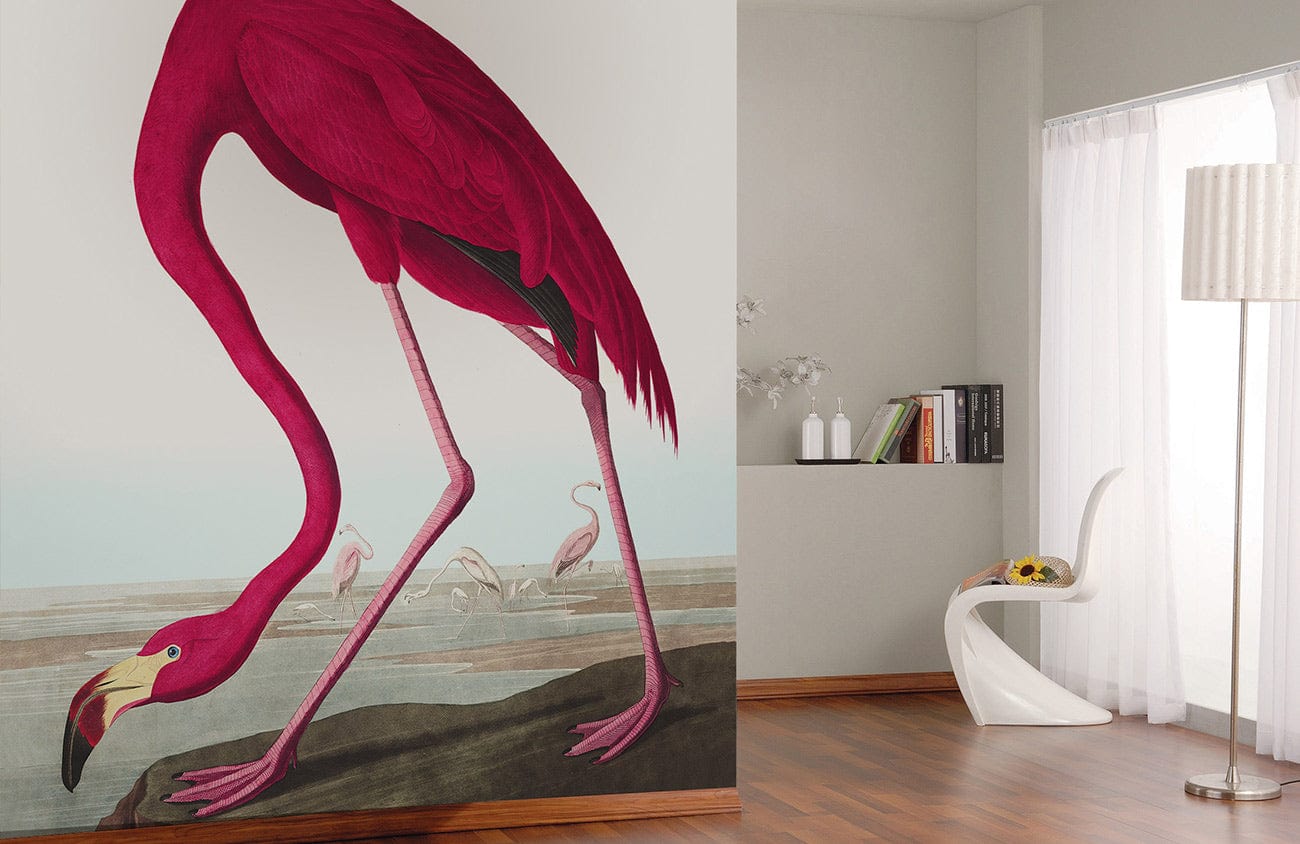 Pink Pelican Wallpaper Mural