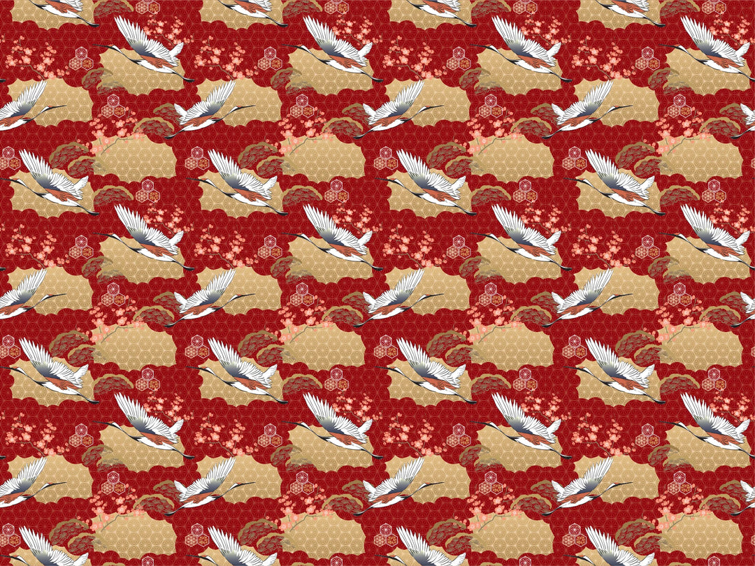 Japanese Crane Wallpaper Mural