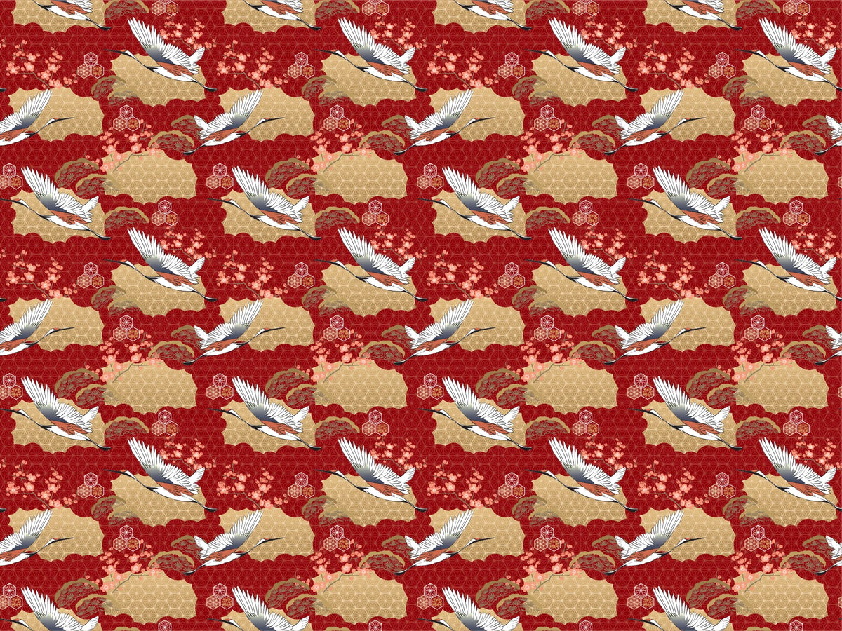 Japanese Crane Wallpaper Mural