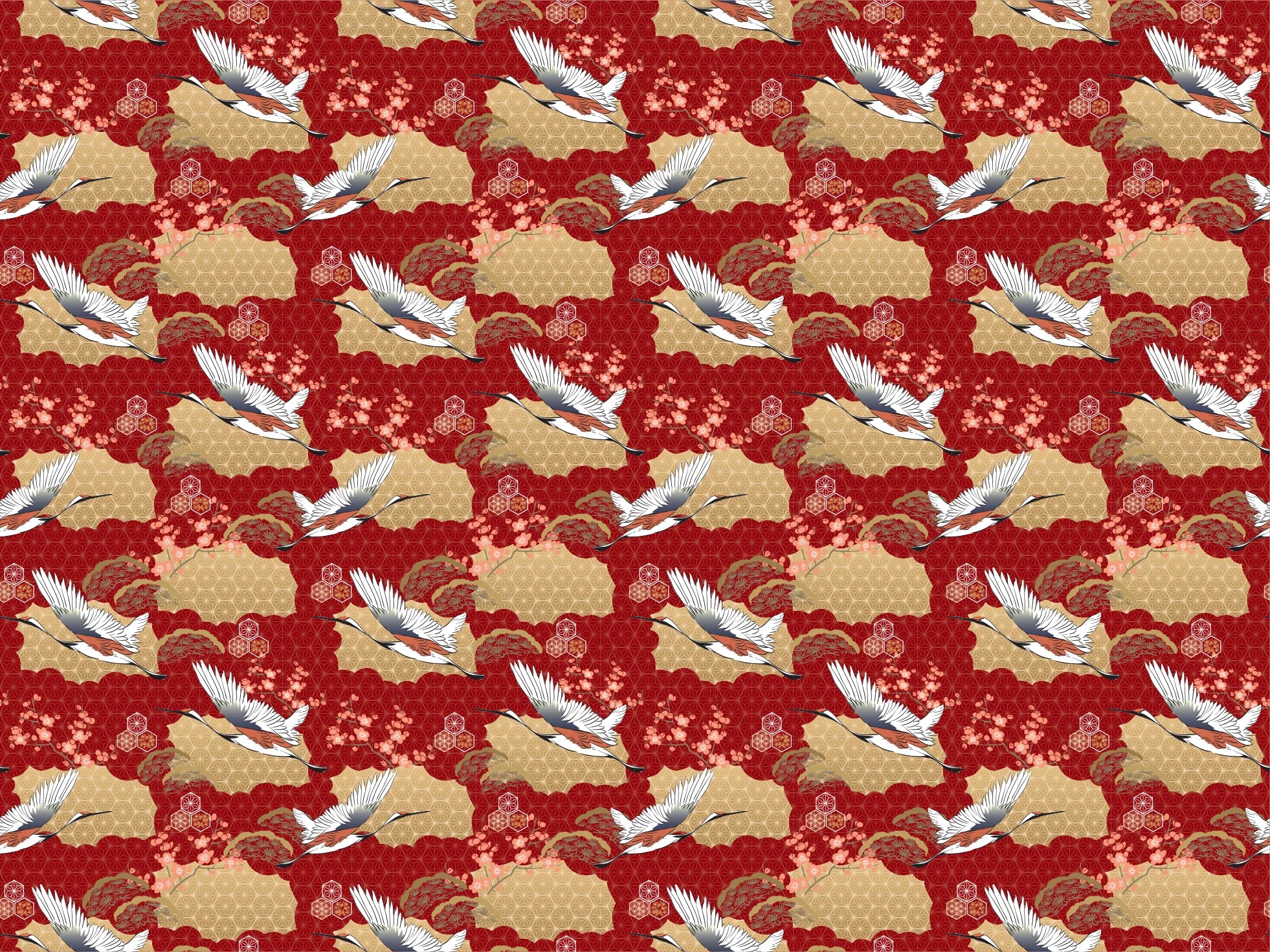 Japanese Crane Wallpaper Mural