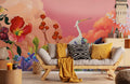 Crane in Garden Wallpaper Mural