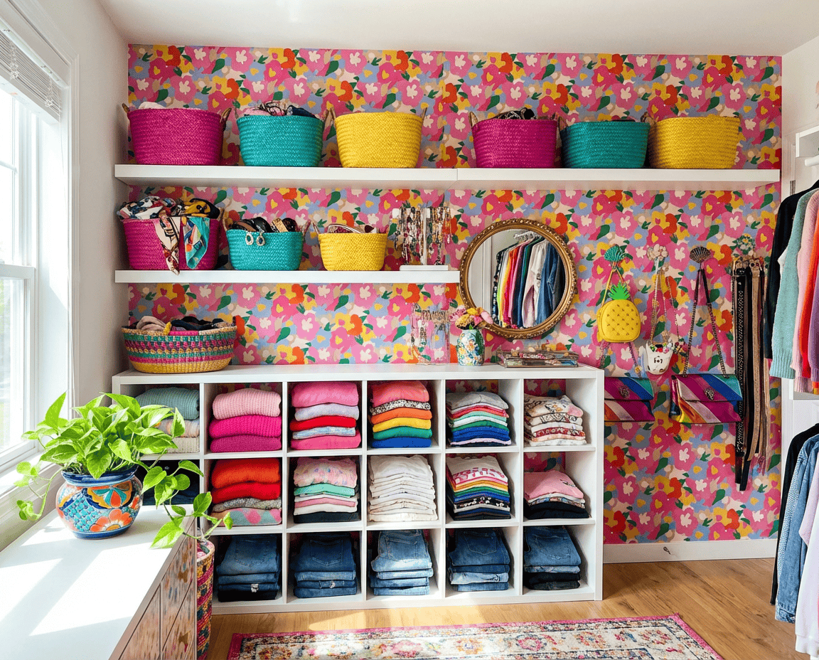Playful Garden Bloom Pattern Wallpaper
