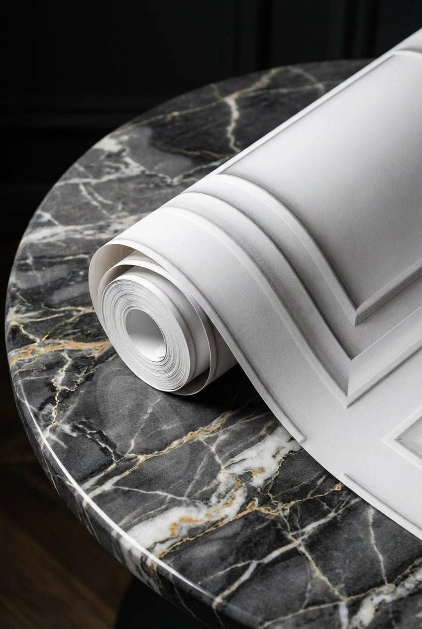 Modern White Wainscoting Panel Wallpaper