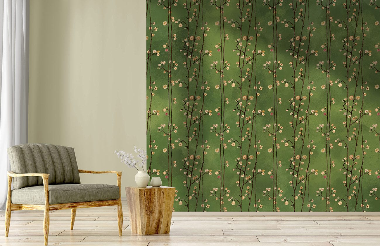 Flowering Vines Wallpaper Mural