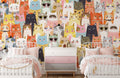 Colorful Distinctive Cats Wallpaper Mural