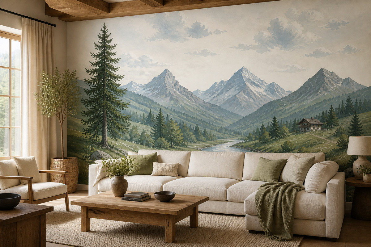 Alpine Valley Wallpaper Mural product view
