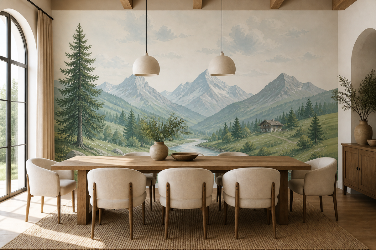 Alpine Valley Wallpaper Mural product view