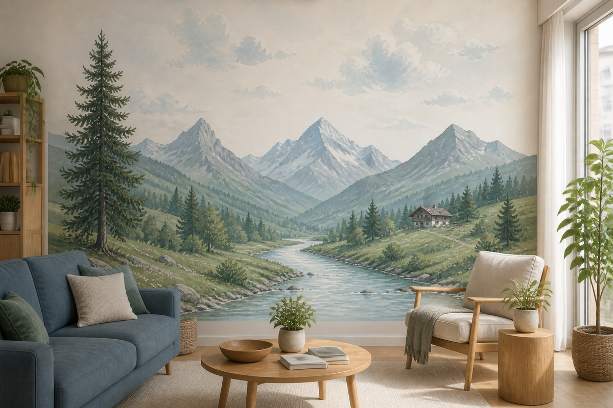 Alpine Valley Wallpaper Mural product view