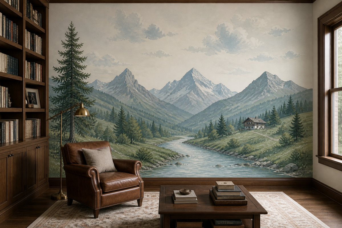 Alpine Valley Wallpaper Mural product view