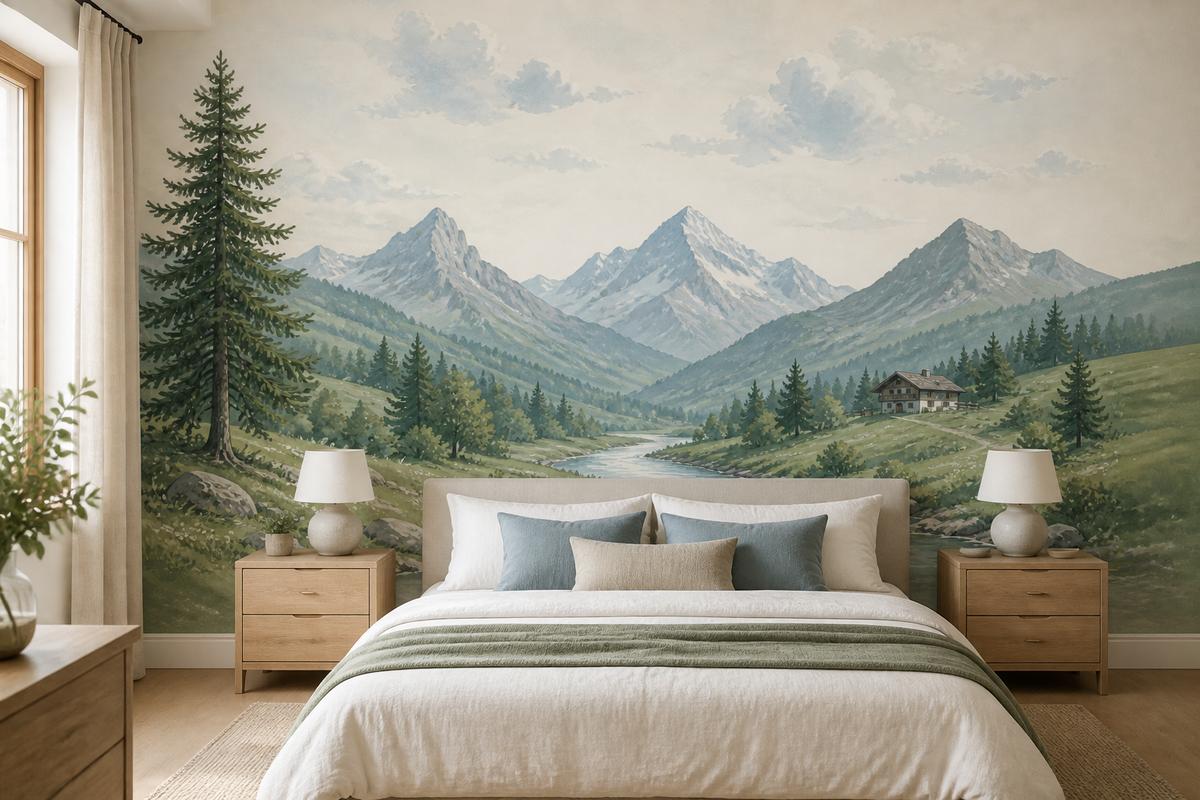 Alpine Valley Wallpaper Mural product view