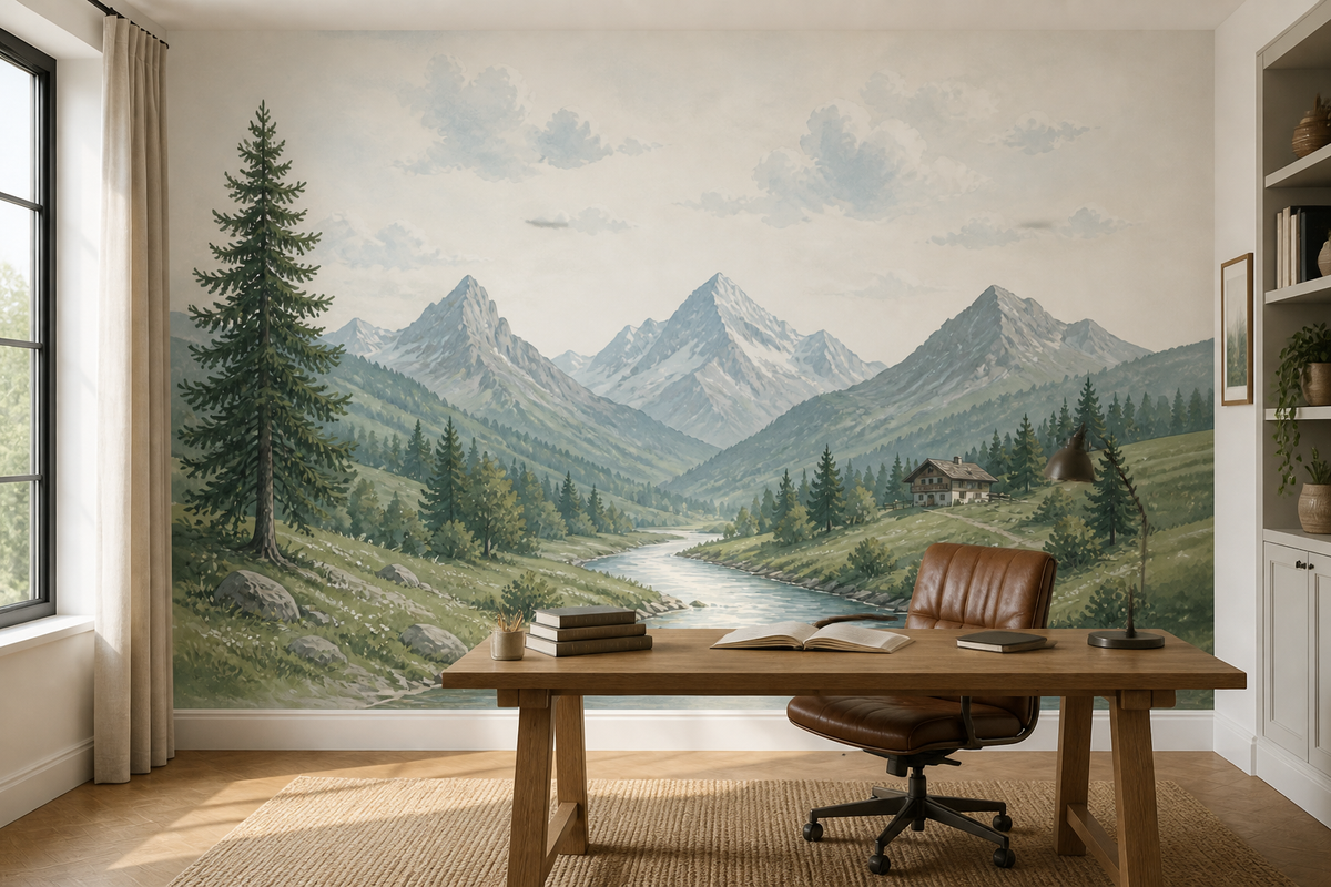 Alpine Valley Wallpaper Mural product view