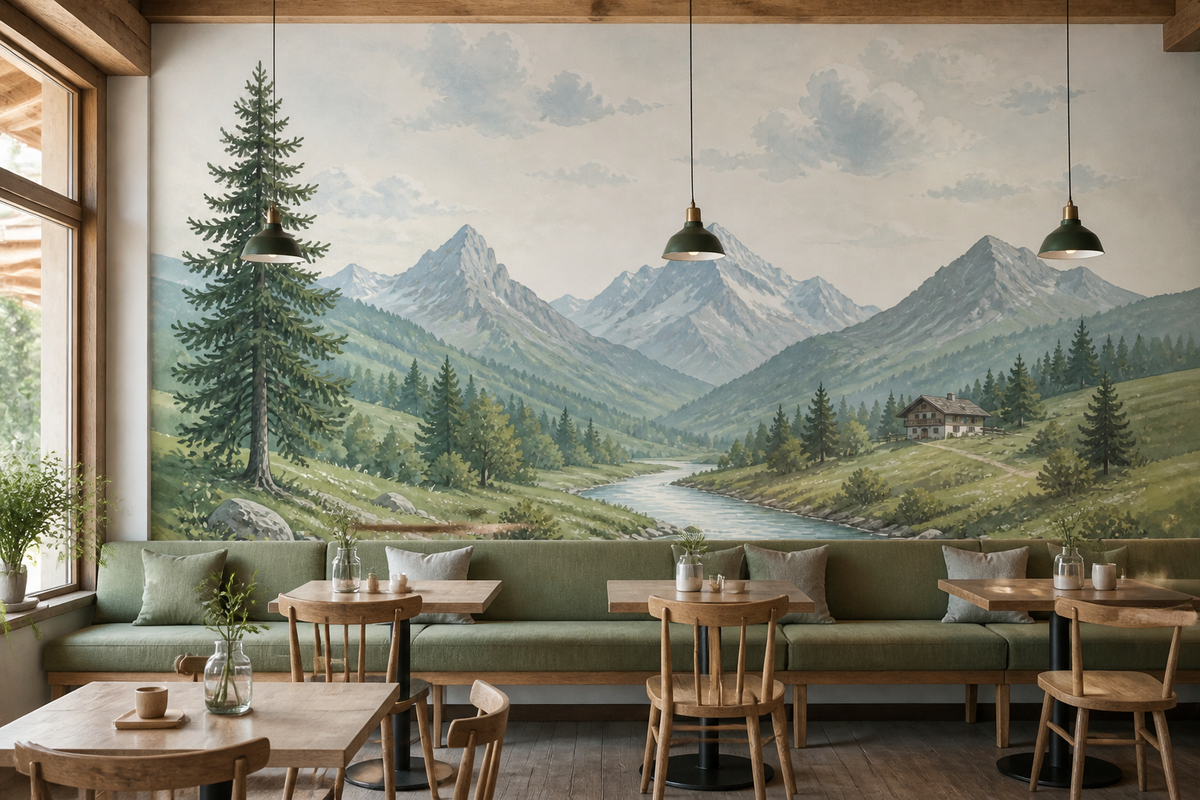 Alpine Valley Wallpaper Mural product view