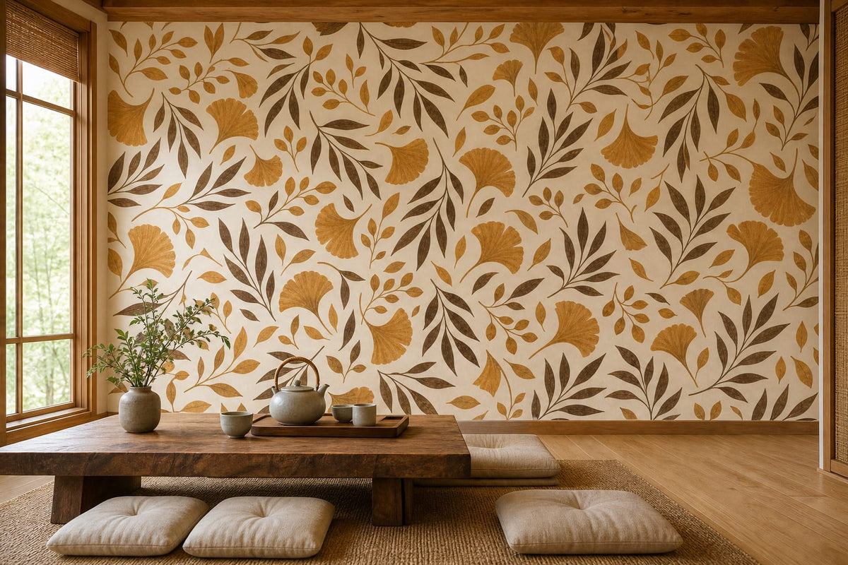 Amber Leaf Wallpaper Mural product view