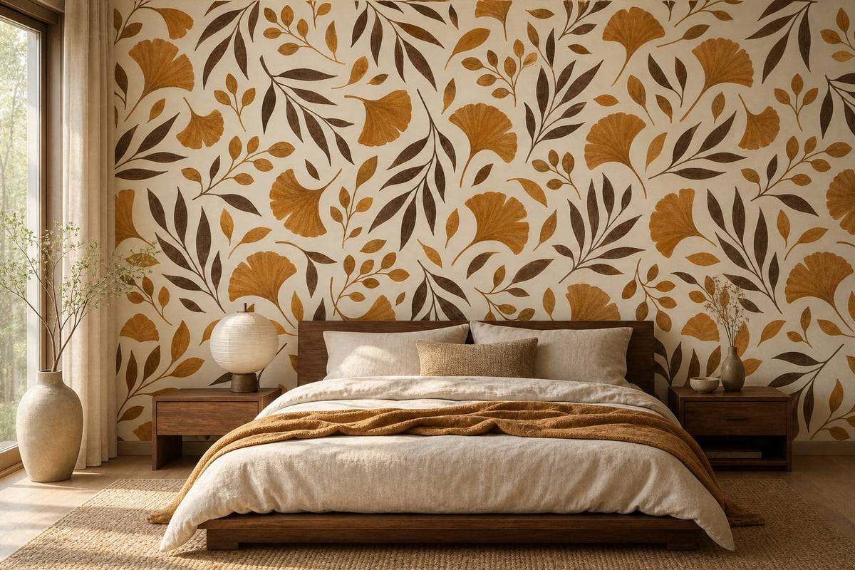 Amber Leaf Wallpaper Mural product view