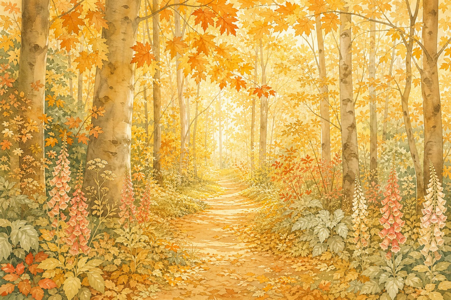 Amber Maple Wallpaper Mural