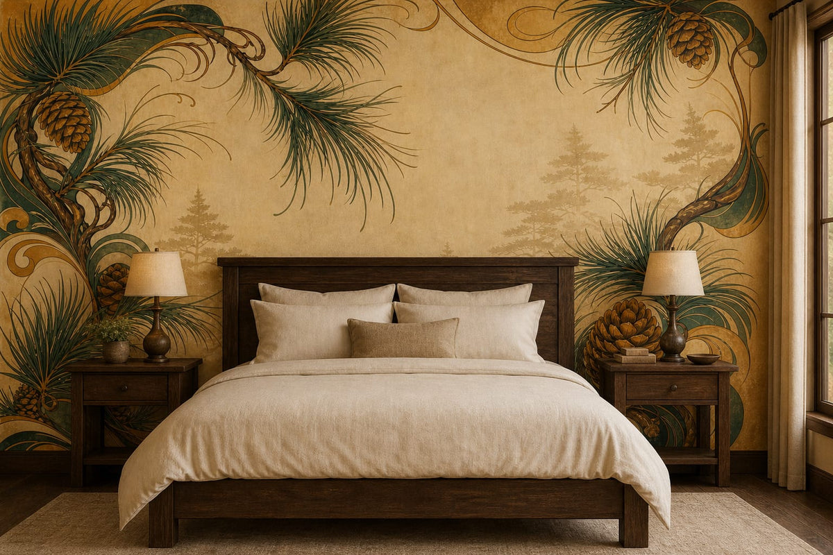 Amber Pine Wallpaper Mural product view