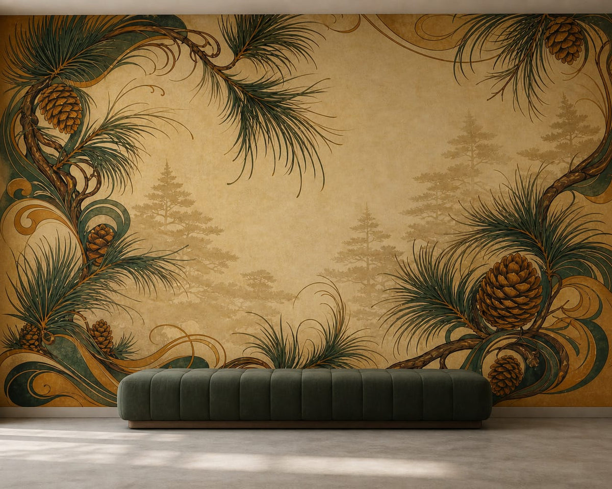 Amber Pine Wallpaper Mural product view