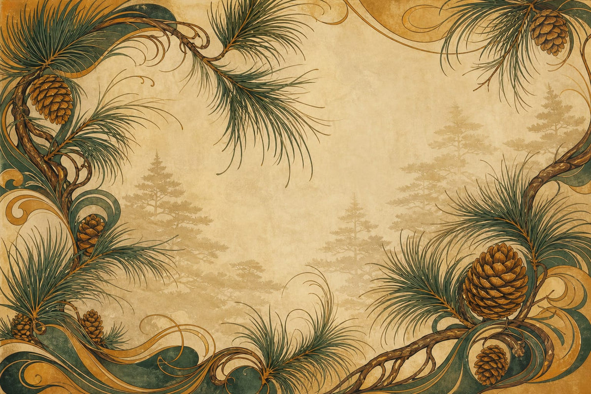 Amber Pine Wallpaper Mural product view