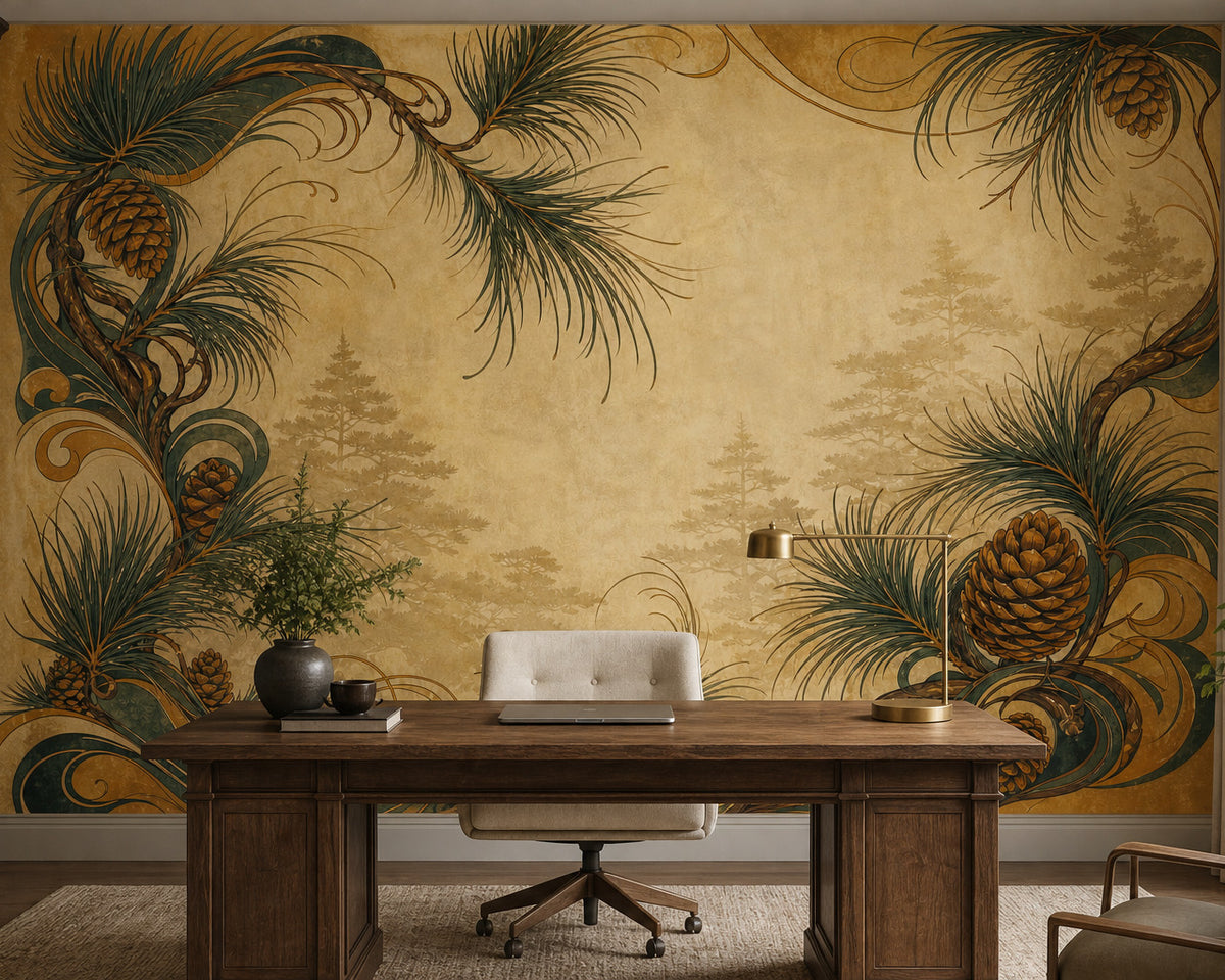 Amber Pine Wallpaper Mural product view
