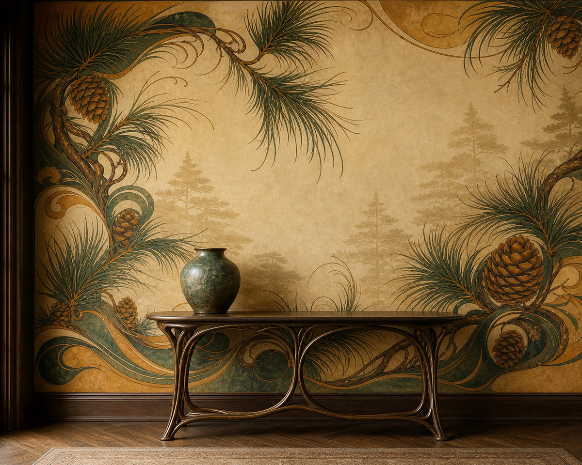 Amber Pine Wallpaper Mural product view