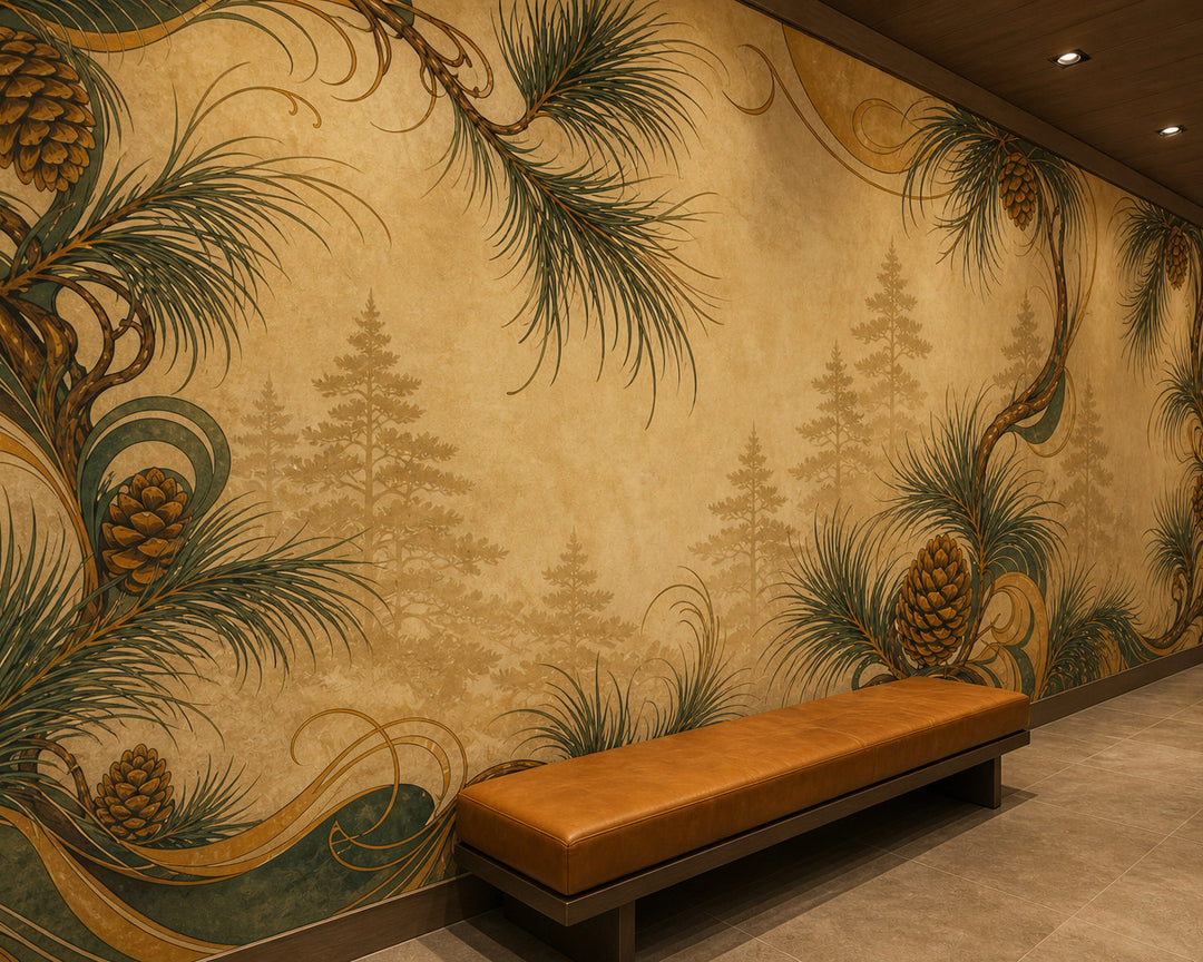 Amber Pine Wallpaper Mural product view