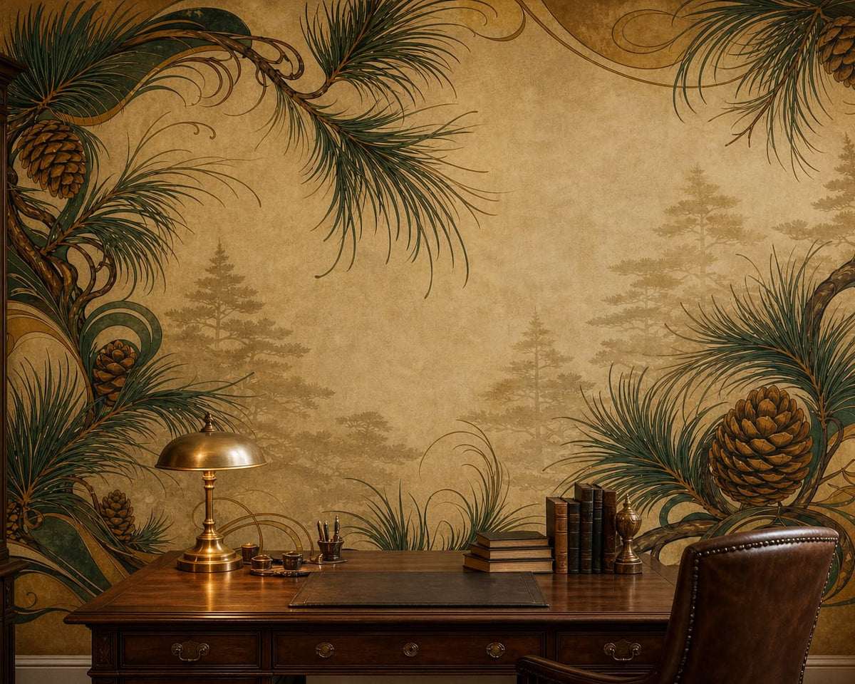 Amber Pine Wallpaper Mural product view