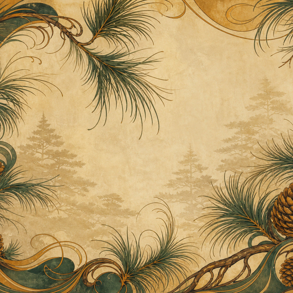 Amber Pine Wallpaper Mural product view