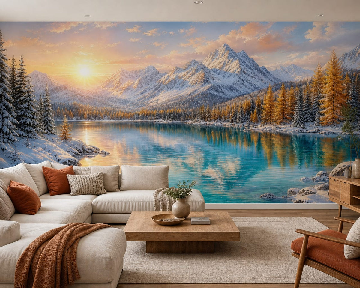 Amber Snow Wallpaper Mural product view