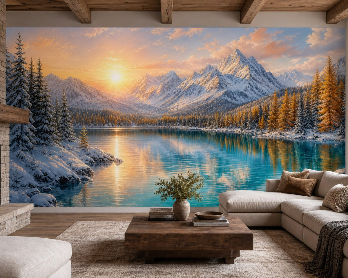 Amber Snow Wallpaper Mural product view