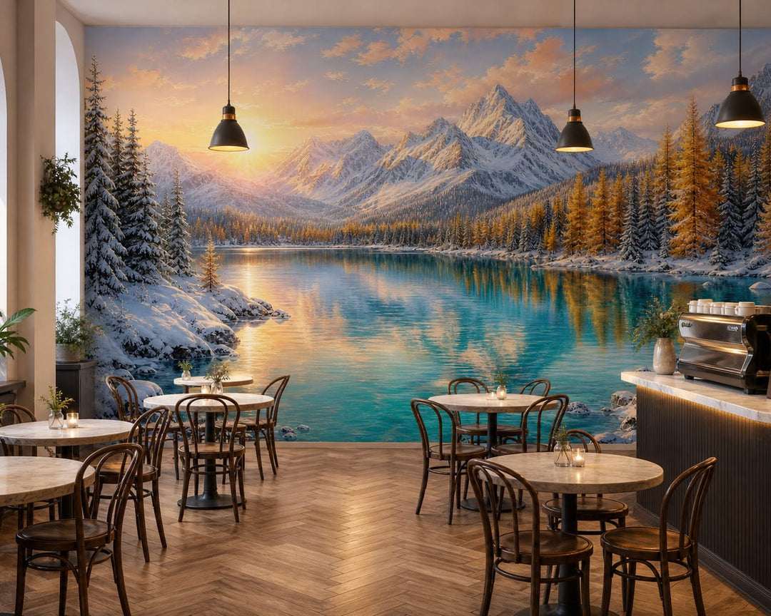 Amber Snow Wallpaper Mural product view