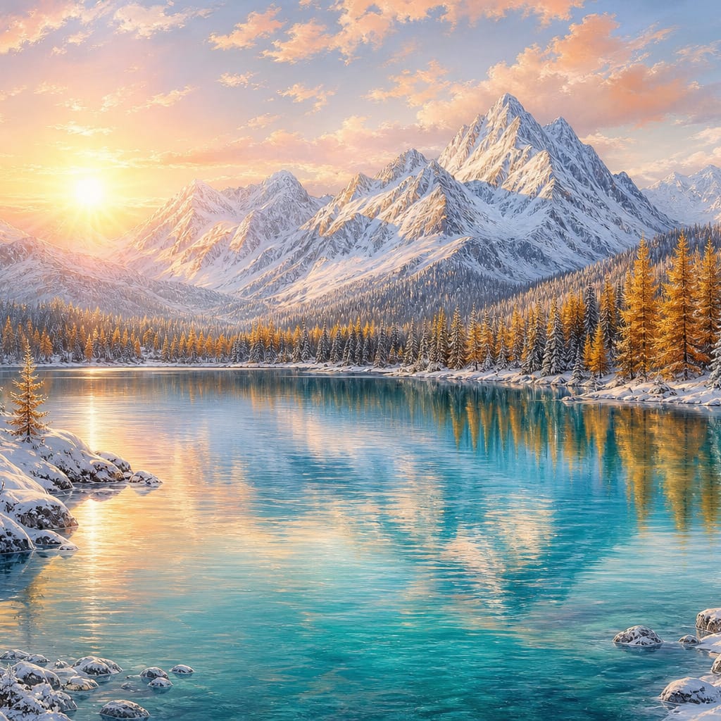 Amber Snow Wallpaper Mural product view