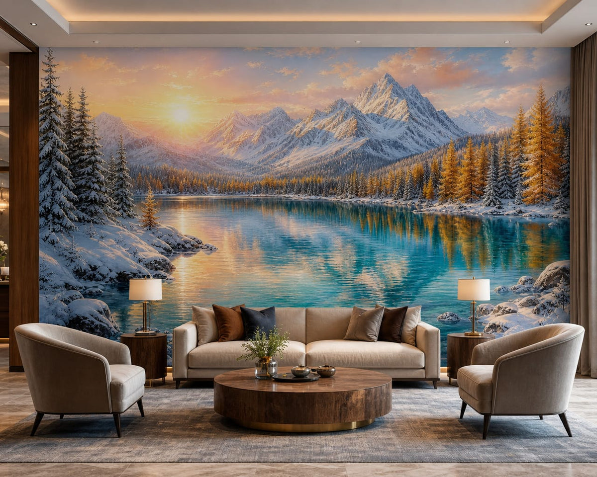Amber Snow Wallpaper Mural product view