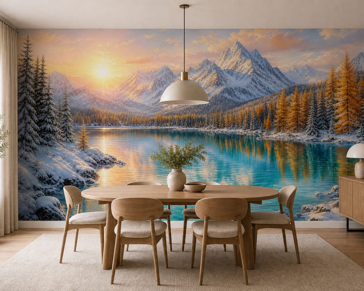 Amber Snow Wallpaper Mural product view