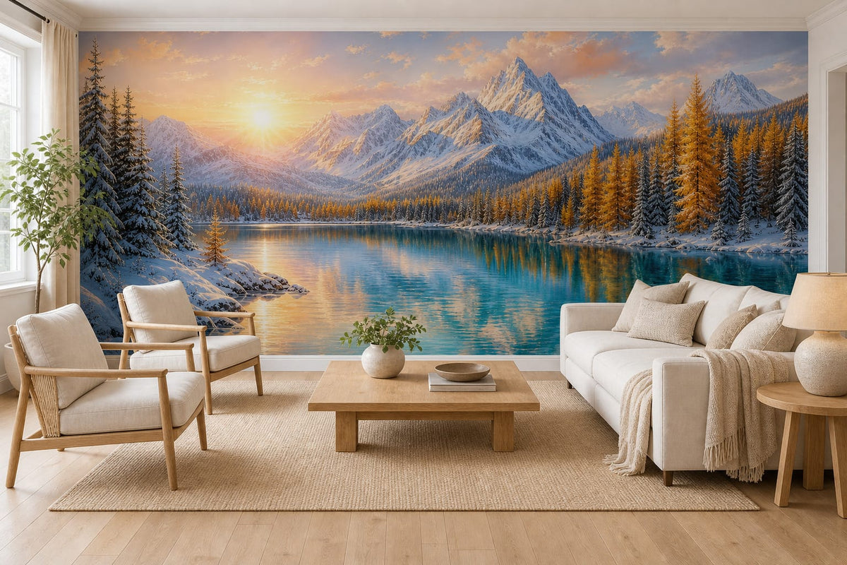 Amber Snow Wallpaper Mural product view