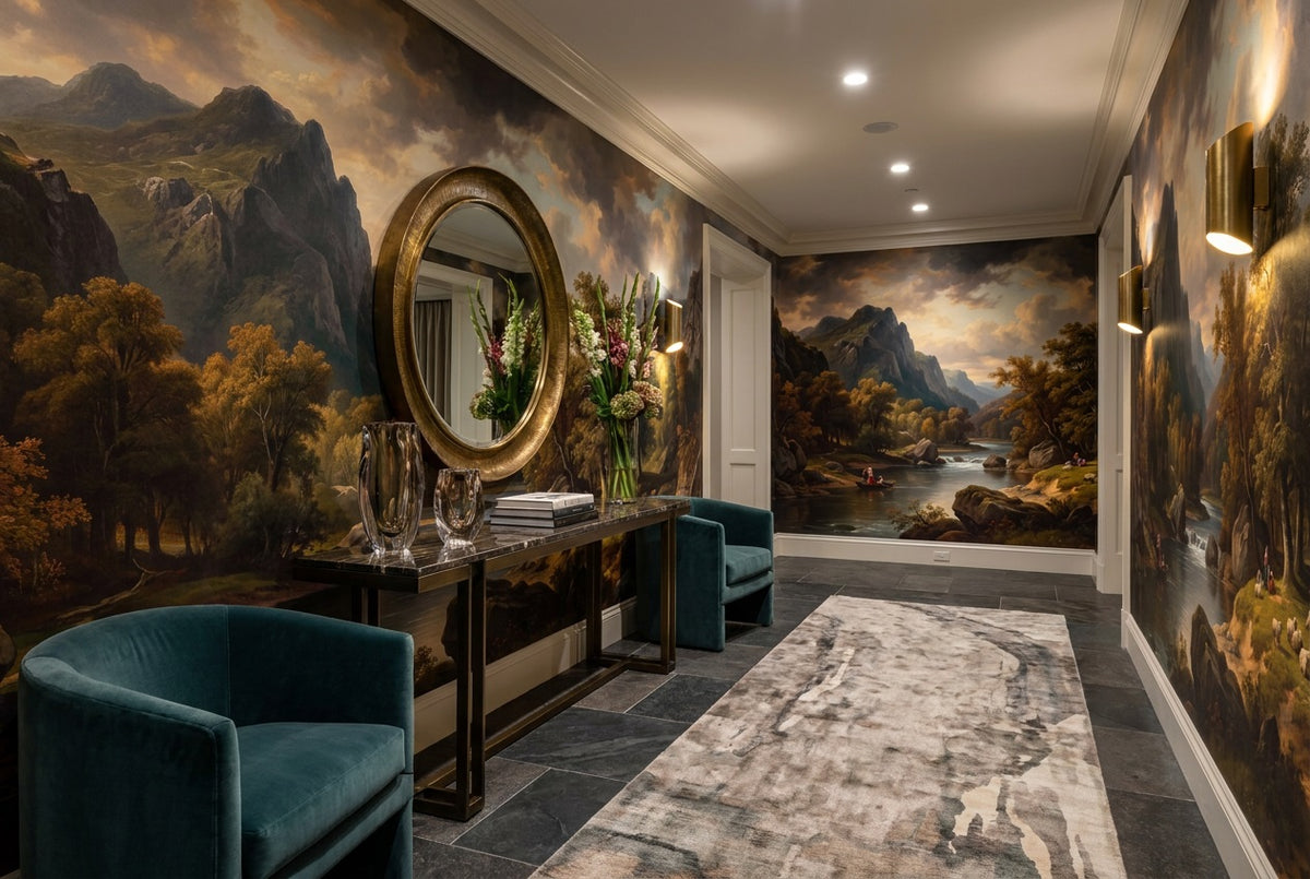 amber valley wallpaper mural custom stick on hallway removable non woven vinyl