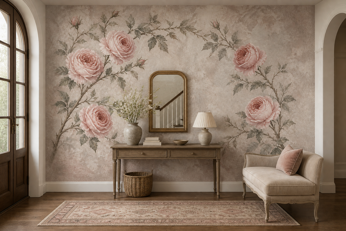 Rose Antique Wallpaper Mural product view